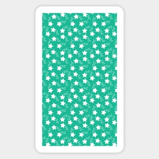 Turquoise and White Stars Seamless Pattern 015#001 Sticker